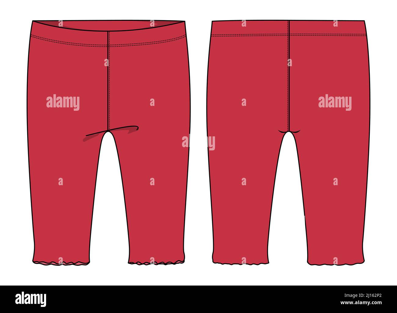Khaki Uniform Long Pants Vector For Template Stock Illustration