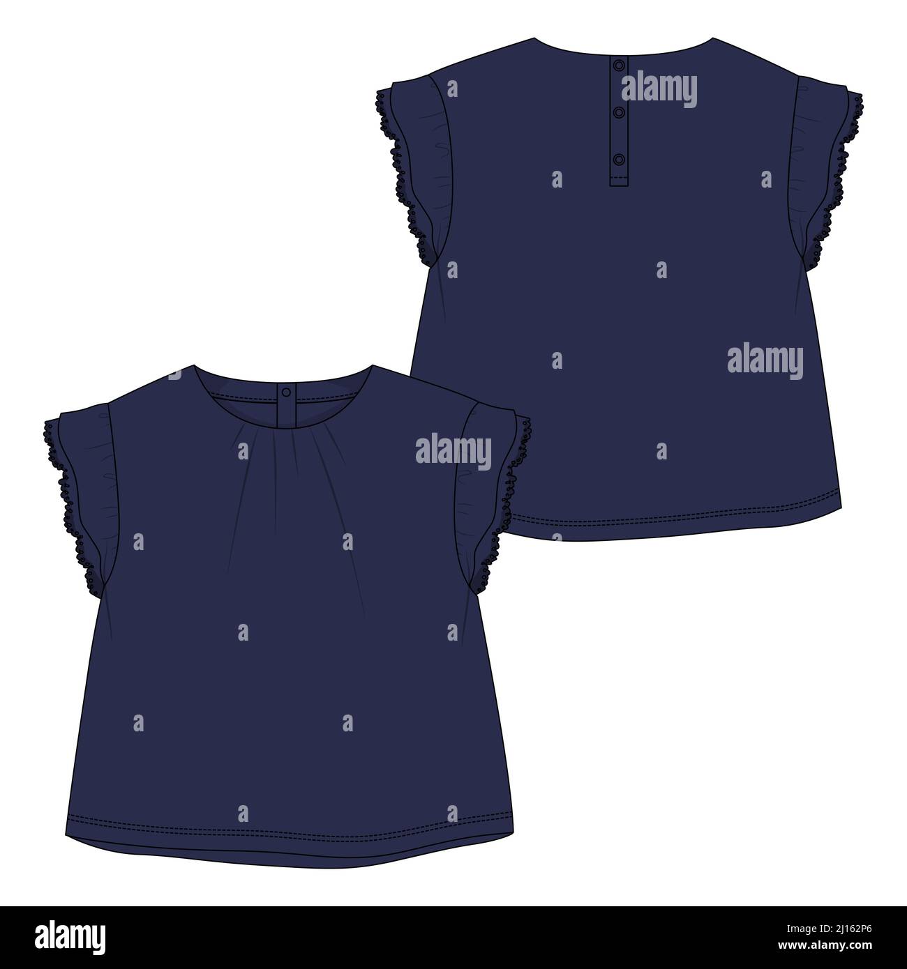 Baby girls dress design technical Flat sketch vector illustration template. Apparel  clothing Mock up front and back views Isolated on Grey Background. Kids  Fashion vector Art drawing easy editable.:: tasmeemME.com