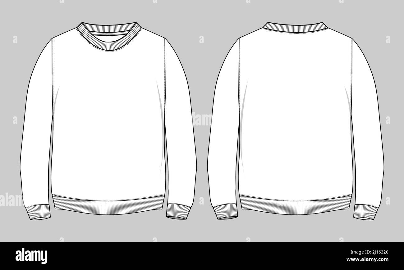 white sweatshirt template vector drawing vintage illustration Stock Vector  | Adobe Stock