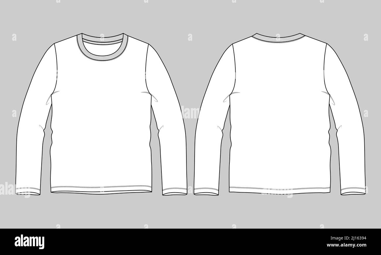 Long sleeve shirt Black and White Stock 