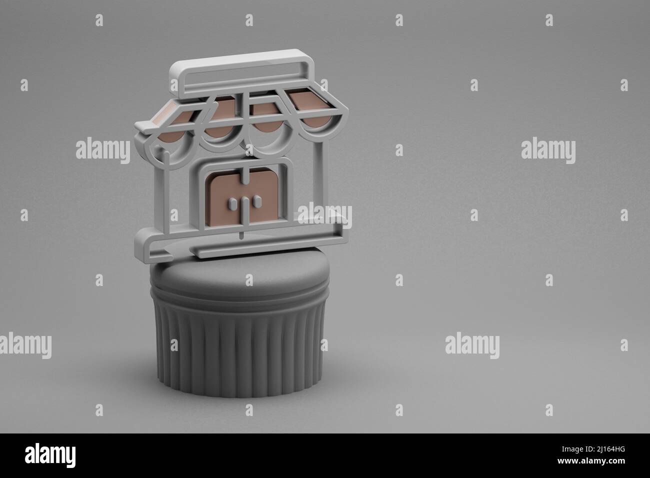 Beautiful abstract illustrations Store Building symbol icons on a ...