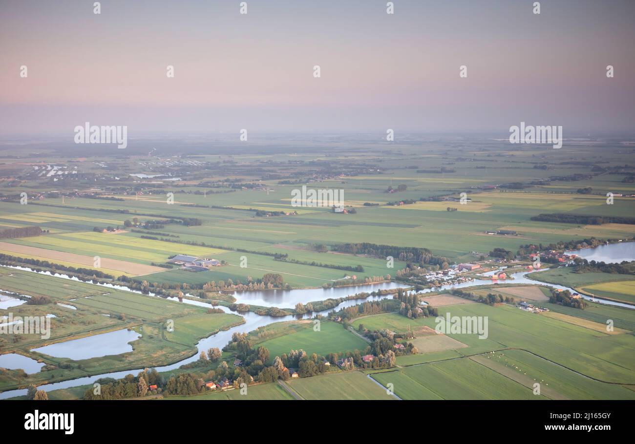 Agricultural Landscape Of Friesland One Of The Northern Provinces Of