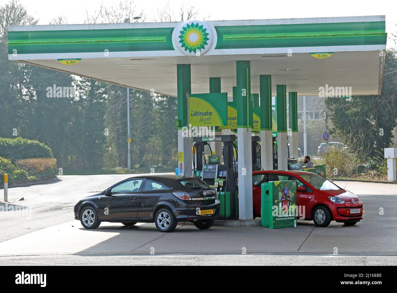 Peterborough, UK. 22nd Mar, 2022. A BP garage in Peterborough today
