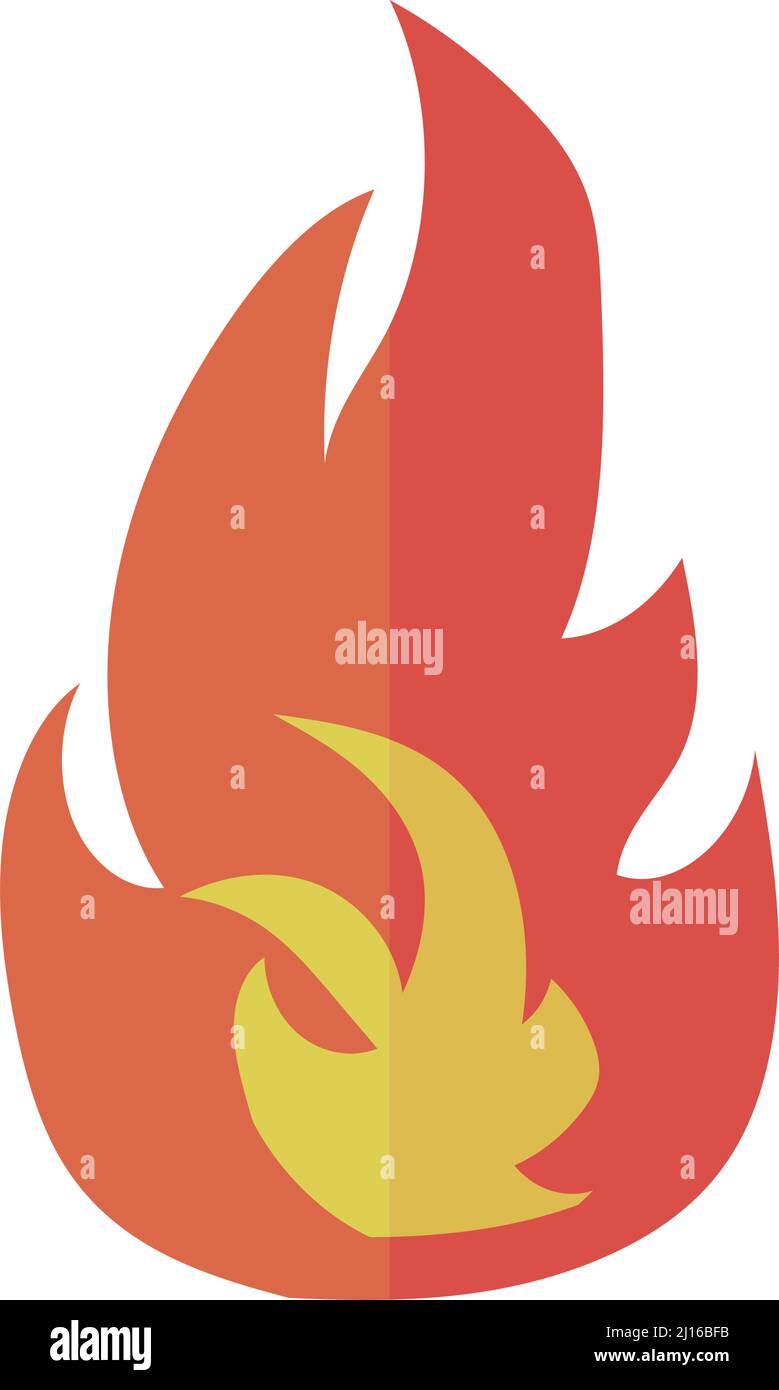 A burning flame. Warmth or spicy. Editable vector. Stock Vector