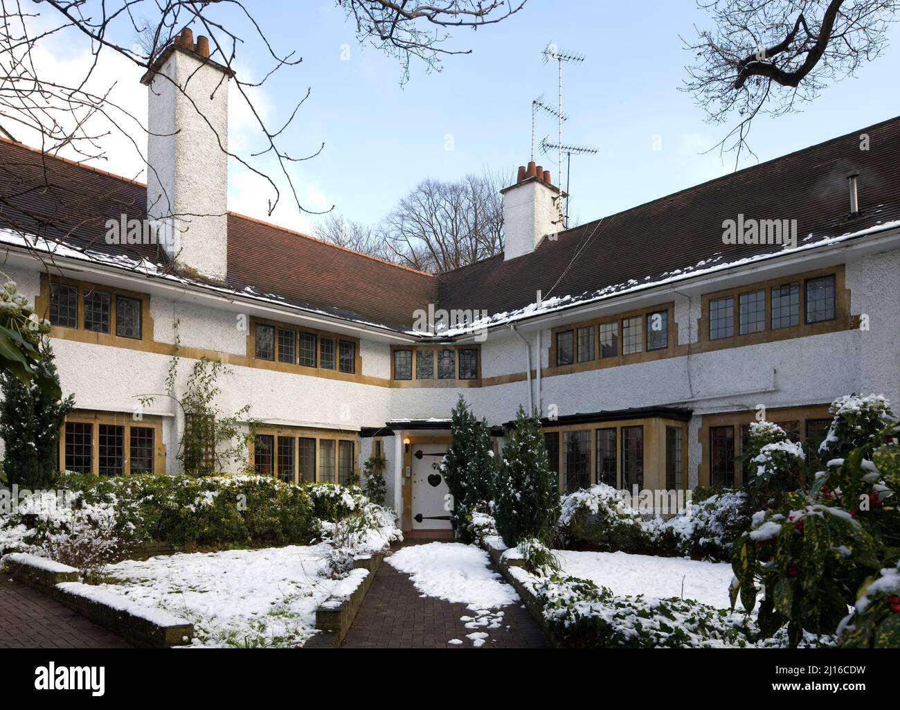 Landhaus 1895 von Charles Voysey erbaut Stock Photo