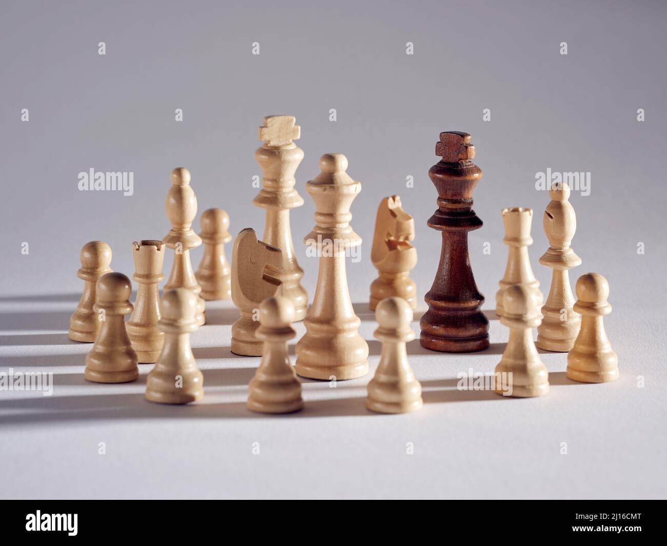 Power And Lonelinessthe Most Powerful Chess Piece Stock Photo