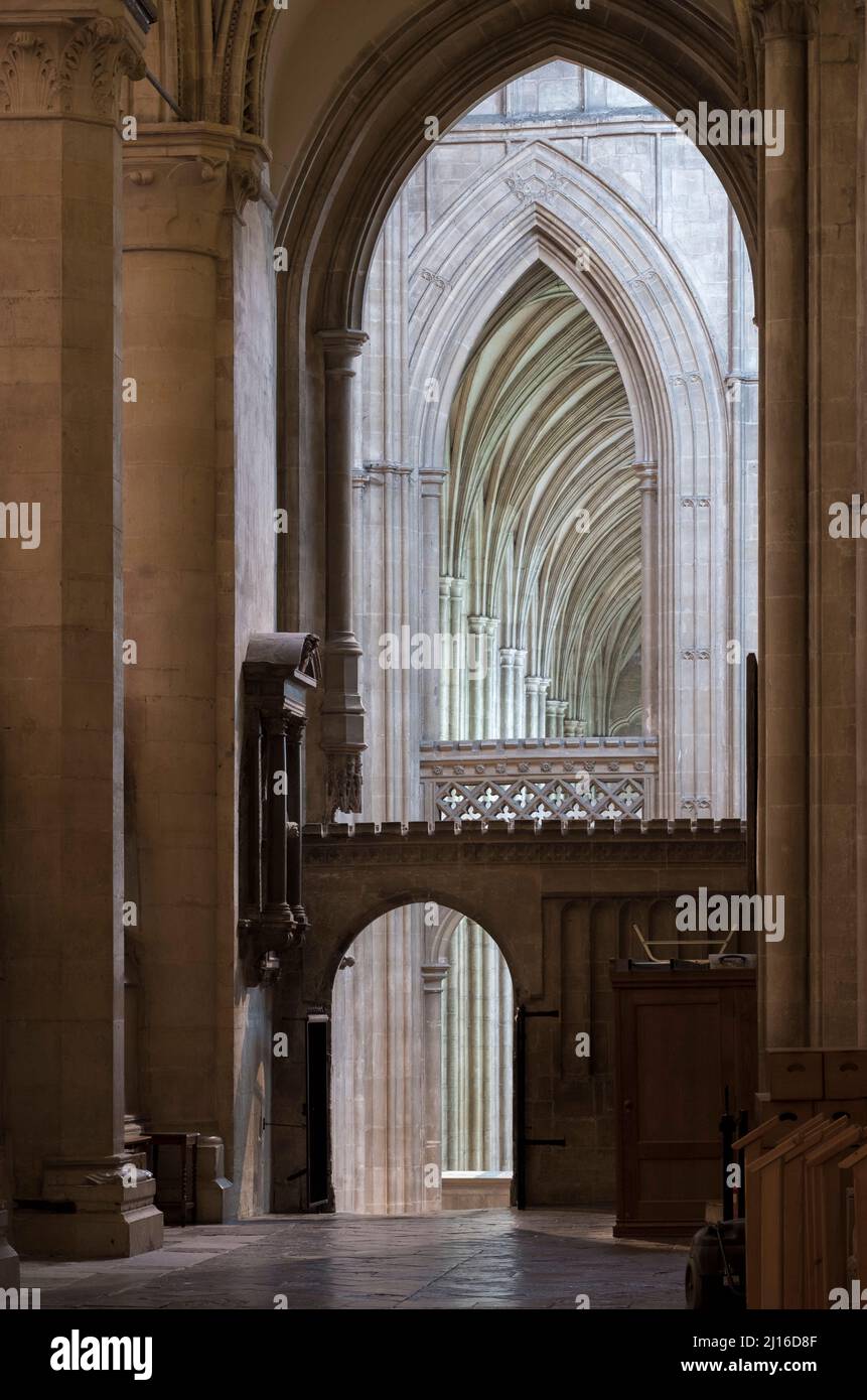 Canterbury, Cathedral, Blick von Osten in das nördliche Seitenschiff , St., Sankt, Saint Stock Photo