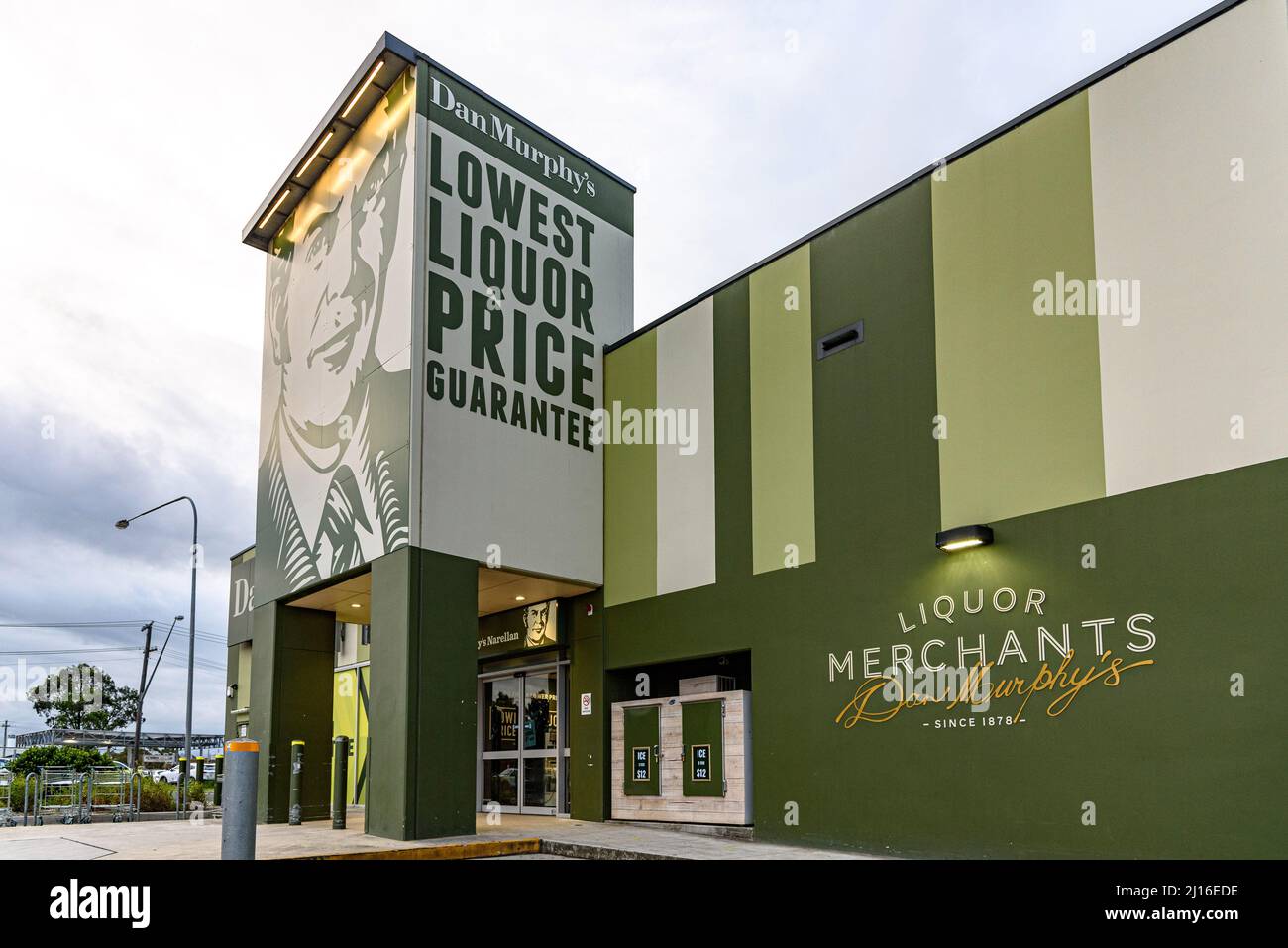 The front of the Dan Murphy's store in Narellan, New South Wales Stock