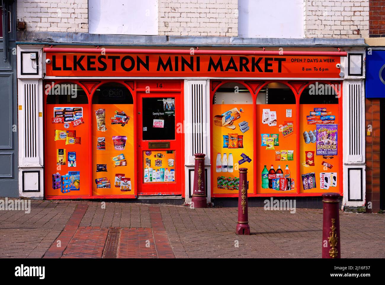 High street shops in Ilkeston, Debyshire, UK Stock Photo Alamy