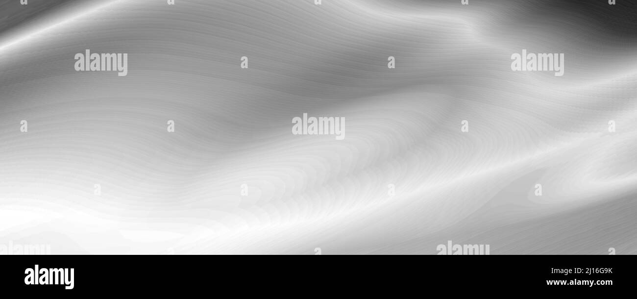 Monochrome banner background. Black, gray, white smooth gradient. Glowing metallic texture. Abstract pattern with light effect. Creative web design Stock Photo