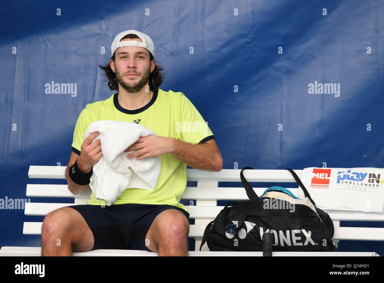Alexis Galarneau during the Play In Challenger 2022, ATP Challenger Tour  tennis tournament on March 22, 2022 at Tennis Club Lillois Lille Metropole  in Lille, France - Photo: Laurent Sanson/DPPI/LiveMedia Stock Photo - Alamy