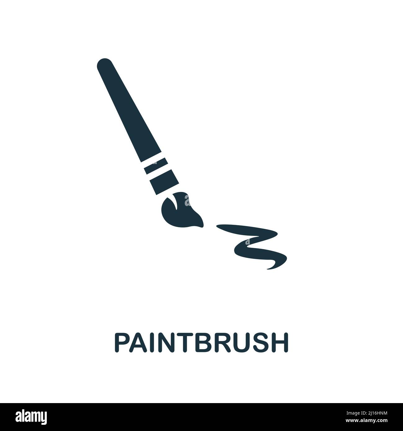 Paintbrush icon. Monochrome simple Paintbrush icon for templates, web