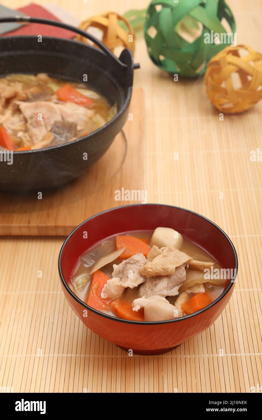 Pork Miso Soup, Japanese Food Stock Photo - Alamy