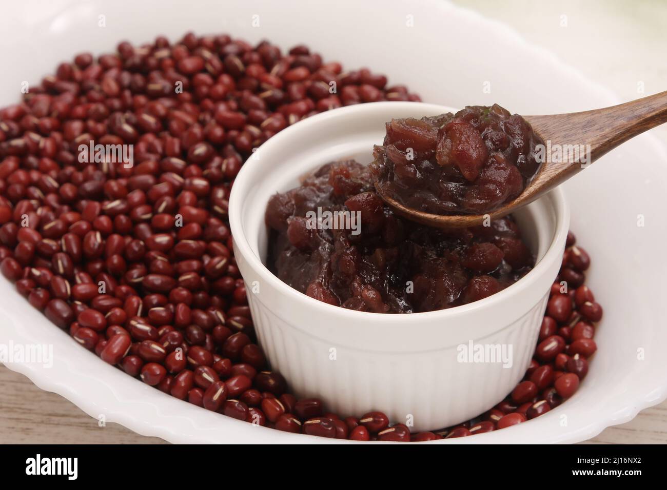 Bean Jam and Azuki Beans, Japanese Food Stock Photo Alamy