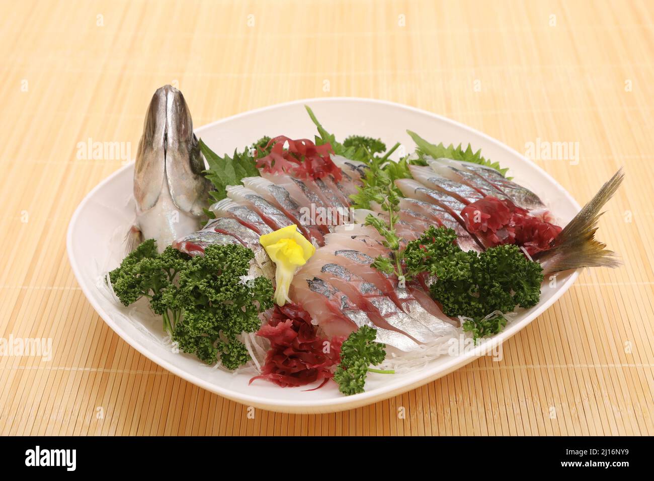 Whole Fish Sashimi of Horse Mackerel, Japanese Food Stock Photo Alamy