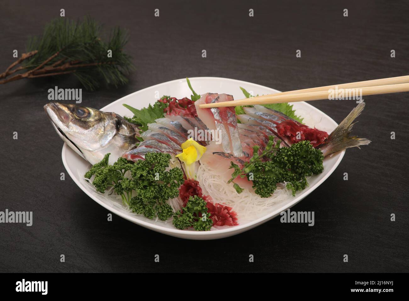 Whole Fish Sashimi of Horse Mackerel, Japanese Food Stock Photo Alamy