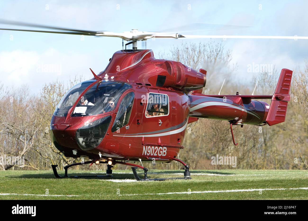 McDonnell Douglas MD-902 helicopter features a NOTAR tail Stock Photo