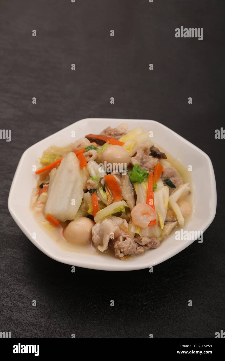 Stir-fried Vegetables and Meat in Starchy Sauce Stock Photo - Alamy