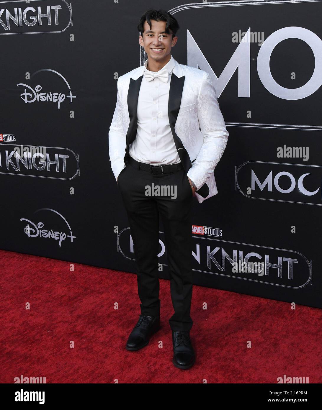 Los Angeles, USA. 22nd Mar, 2022. Matt Ramos arrives at Marvel Studios' MOON KNIGHT Premiere held at the El Capitan Theater in Hollywood, CA on Tuesday, ?March 22, 2022. (Photo By Sthanlee B. Mirador/Sipa USA) Credit: Sipa USA/Alamy Live News Stock Photo
