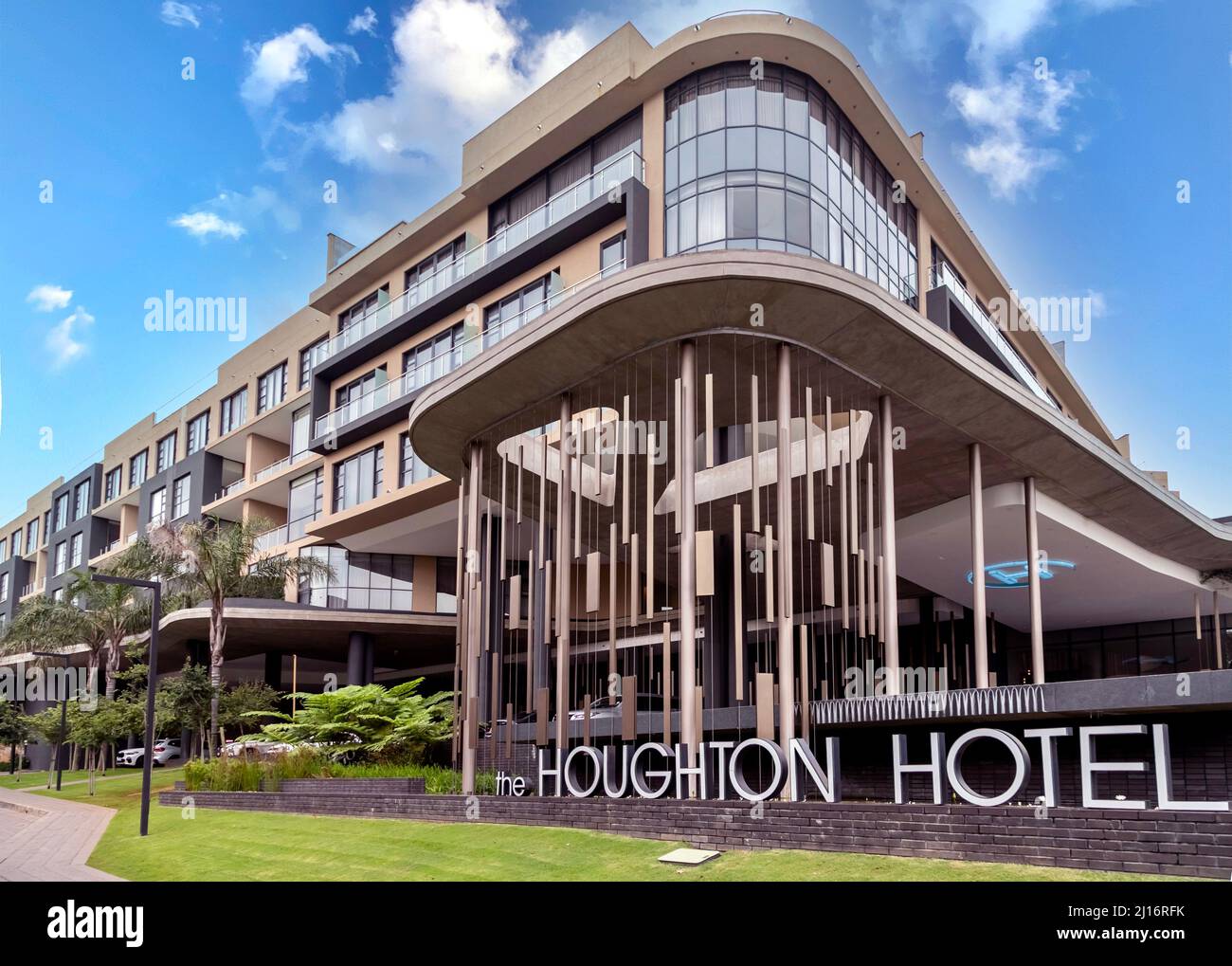 Johannesburg, South Africa, 05th March - 2022: Front entrance to luxury hotel. Stock Photo