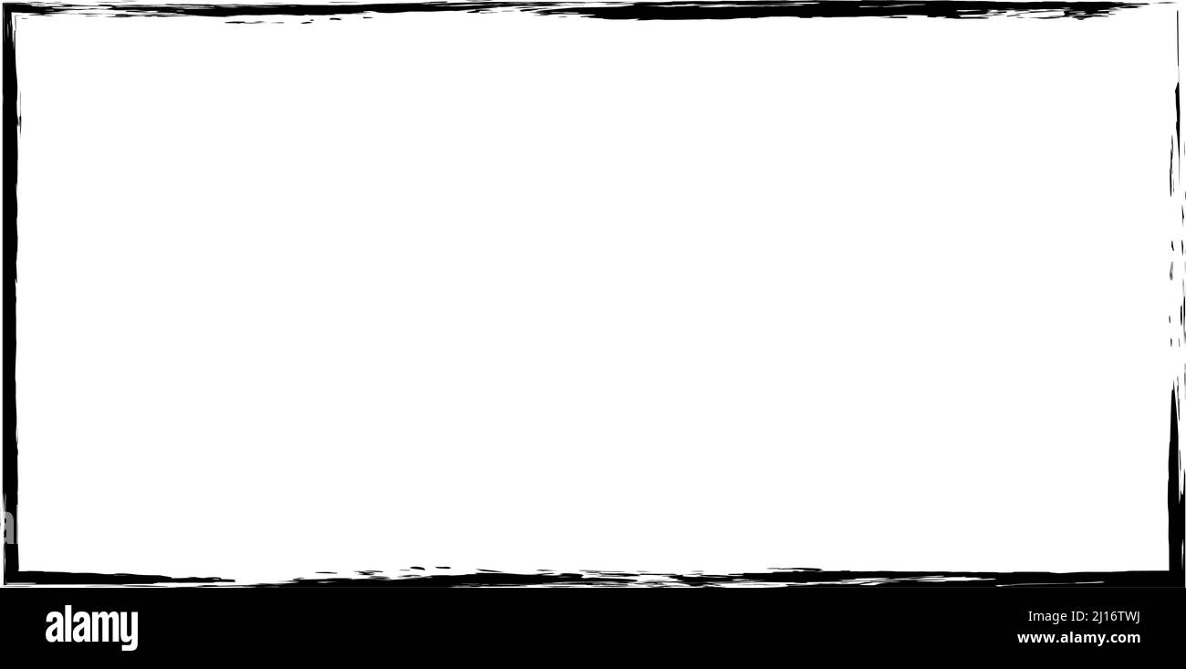 Panoramic grunge background black and white frames - Vector illustration Stock Vector