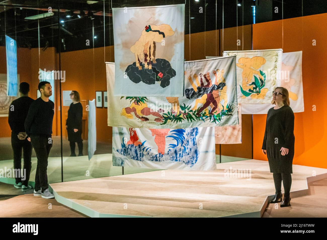 London, UK. 23rd Mar, 2022. Godze Ilken, As the roots spoke the cracks deepen - Rooted Beings, a new exhibition opening at Wellcome Collection which explores our relationship with the plant world and what can we learn from it. Credit: Guy Bell/Alamy Live News Stock Photo