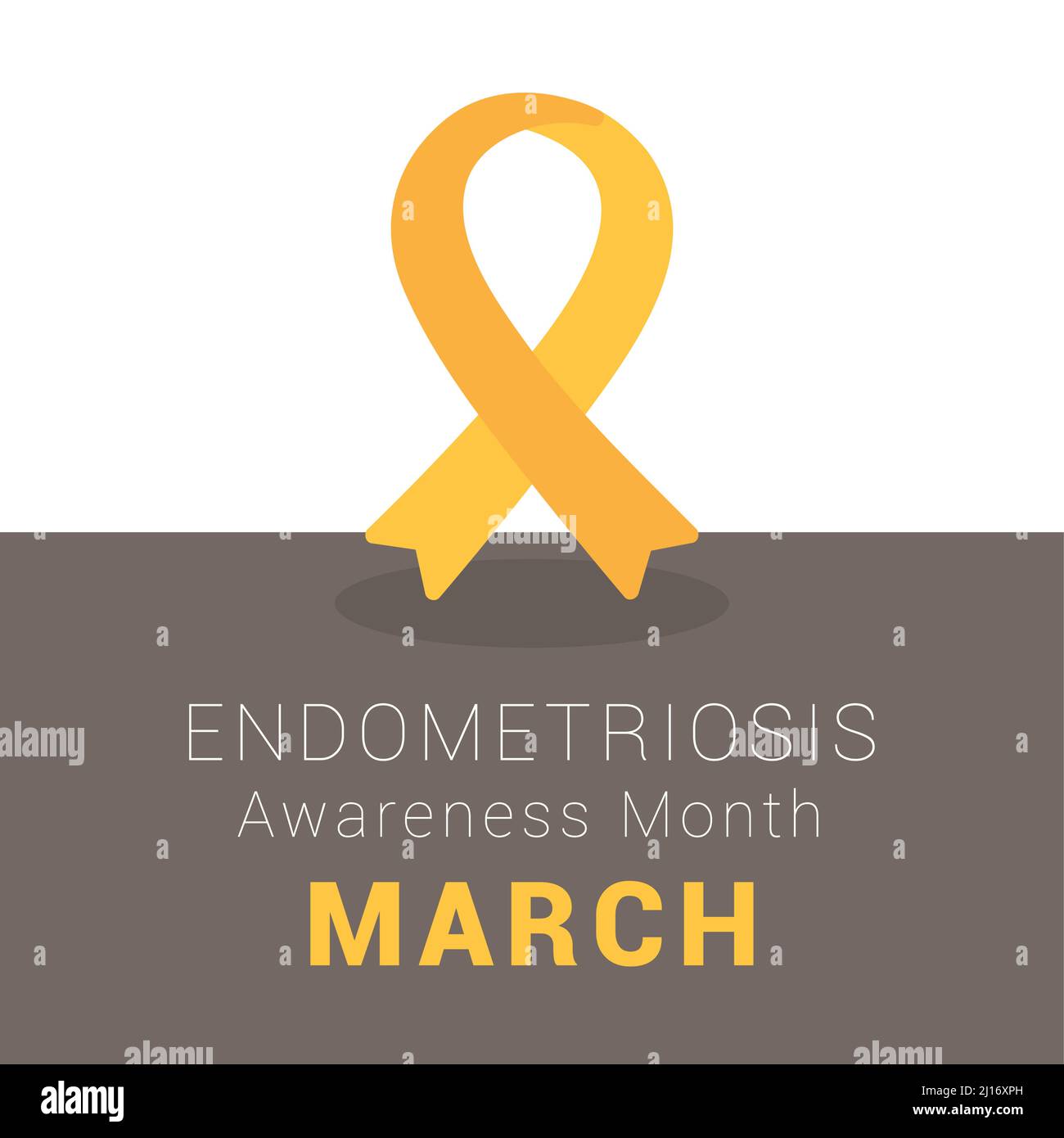 National Endometriosis Awareness Month march info graphic Stock Vector