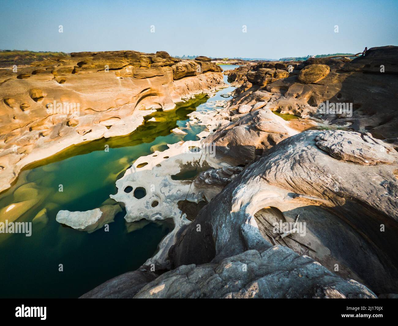 Thailand grand canyon (sam phan bok) at Ubon Ratchathani, Thailand Stock Photo