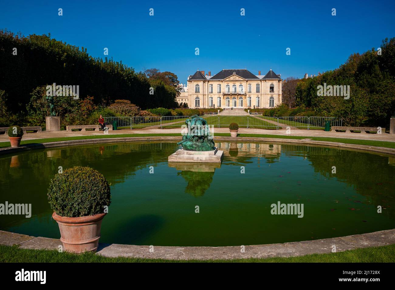 Paris, France, Outside, Garden with Pond, Rodin Museum, Sculpture ...