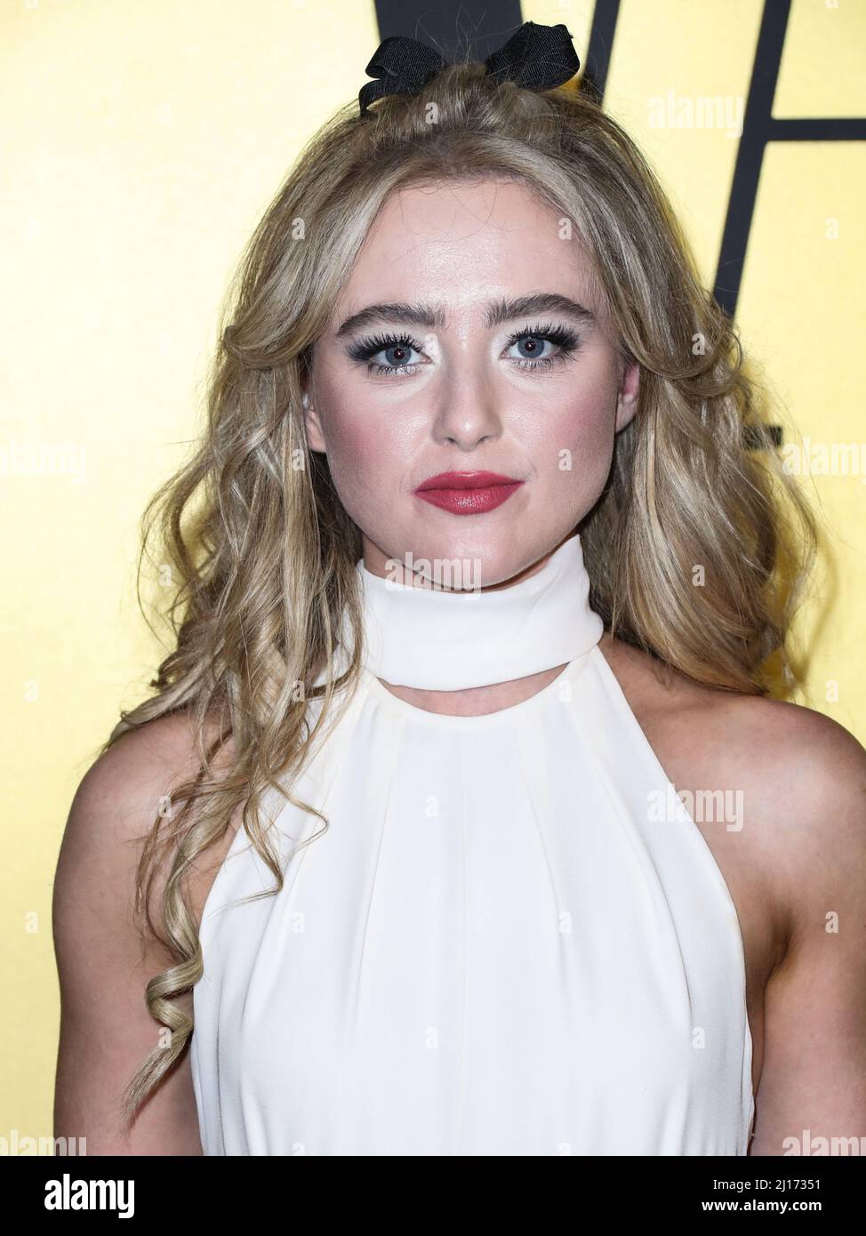 HOLLYWOOD, LOS ANGELES, CALIFORNIA, USA - MARCH 22: Kathryn Newton arrives at the Vanities Party: A Night For Young Hollywood Hosted by Vanity Fair held at Musso and Frank Grill on March 22, 2022 in Hollywood, Los Angeles, California, United States. (Photo by Xavier Collin/Image Press Agency/Sipa USA) Stock Photo