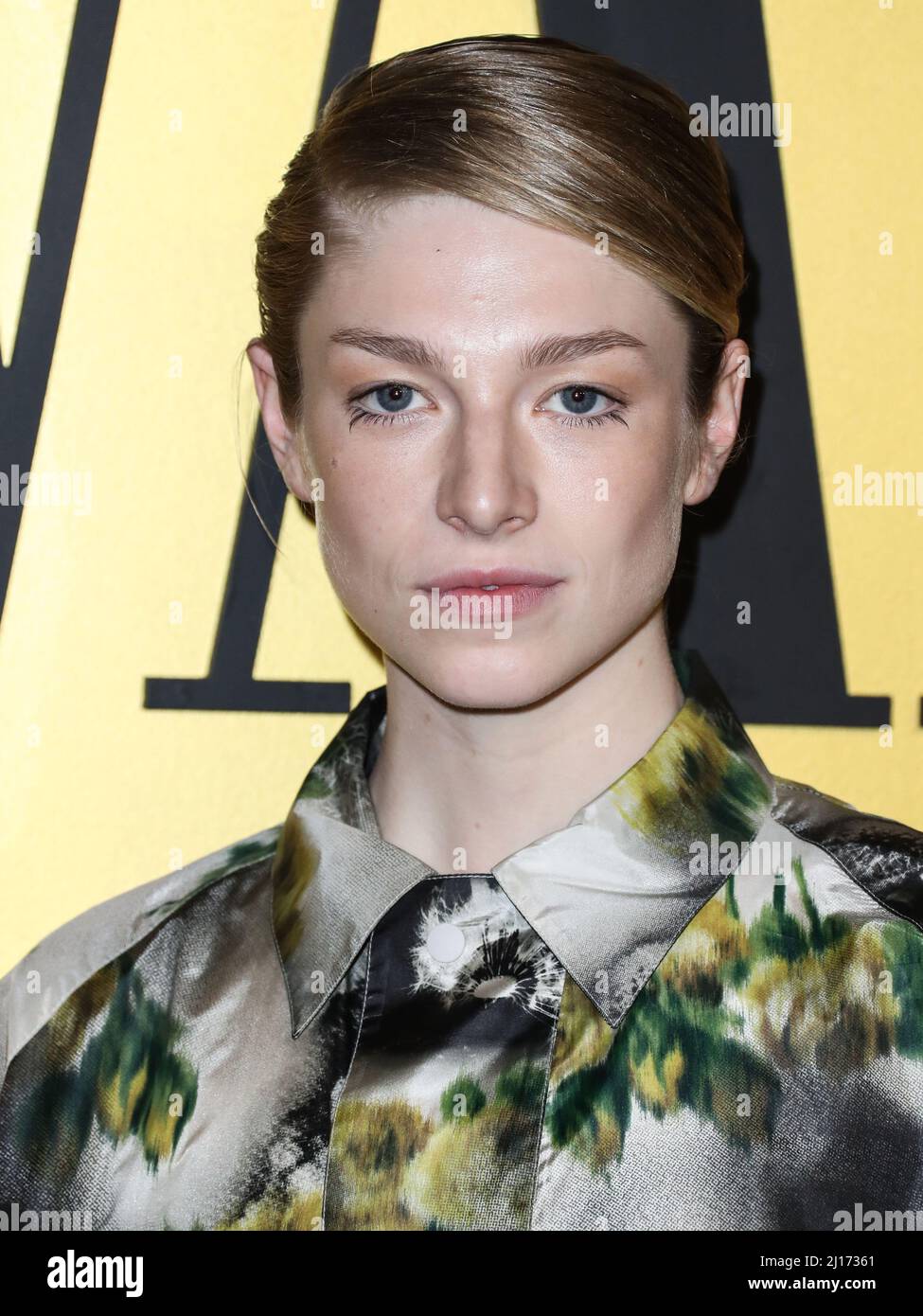 HOLLYWOOD, LOS ANGELES, CALIFORNIA, USA - MARCH 22: Hunter Schafer wearing  Prada arrives at the Vanities Party: A Night For Young Hollywood Hosted by  Vanity Fair held at Musso and Frank Grill