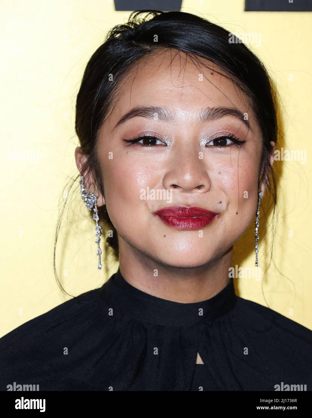 HOLLYWOOD, LOS ANGELES, CALIFORNIA, USA - MARCH 22: Stephanie Hsu arrives  at the Vanities Party: A Night For Young Hollywood Hosted by Vanity Fair  held at Musso and Frank Grill on March