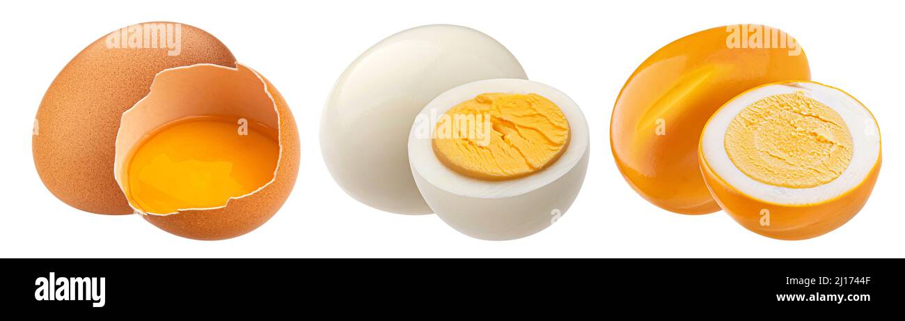 Egg isolated on white background, collection Stock Photo