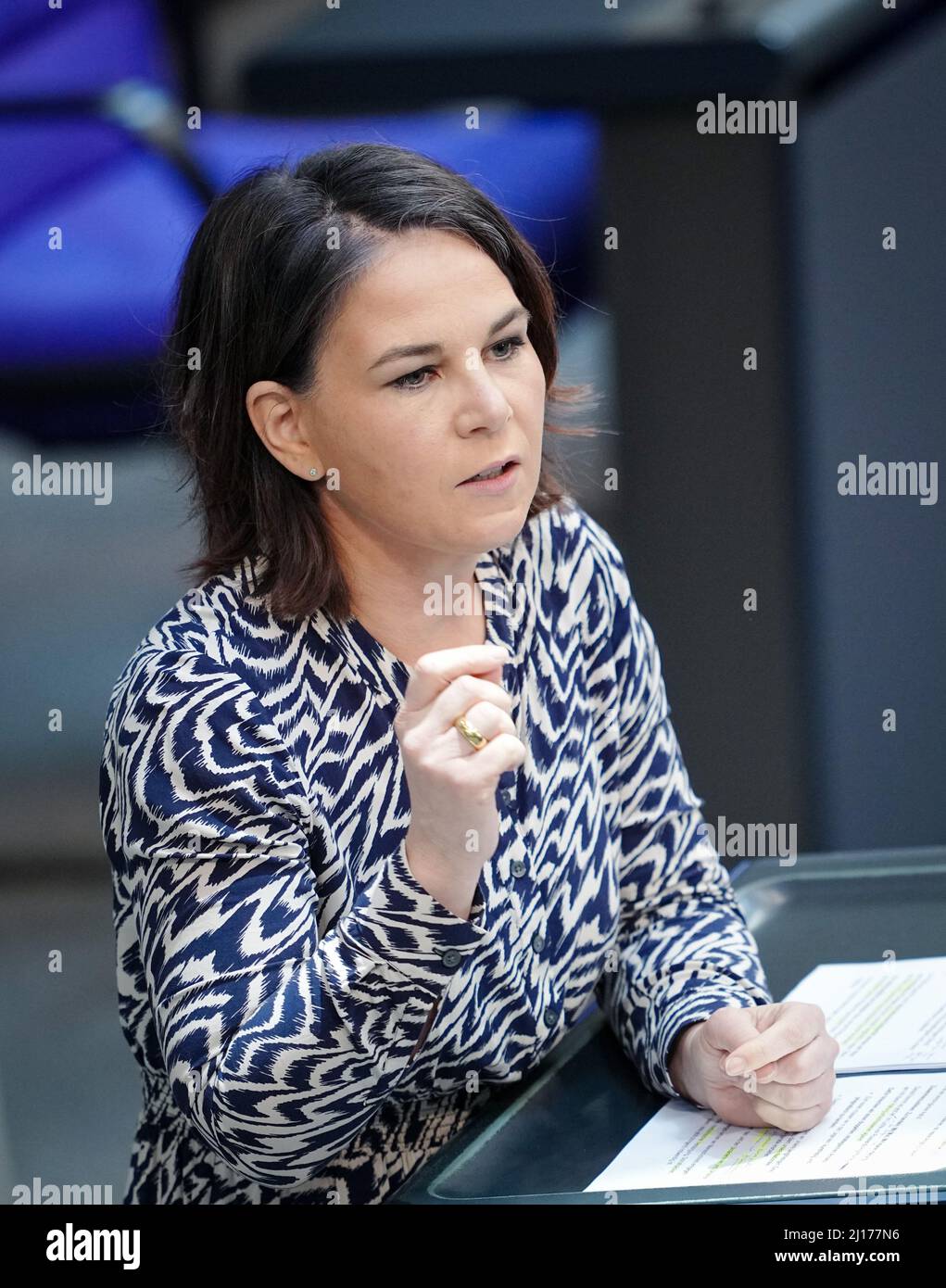 Berlin, Germany. 23rd Mar, 2022. Annalena Baerbock (Bündnis 90/Die