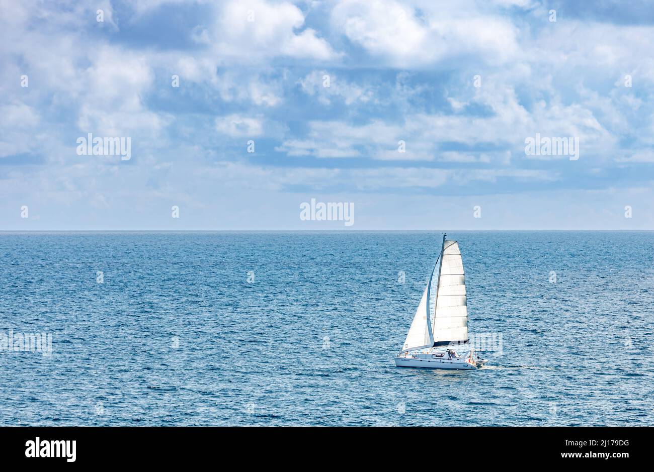 Sail boat in the caribbean Stock Photo