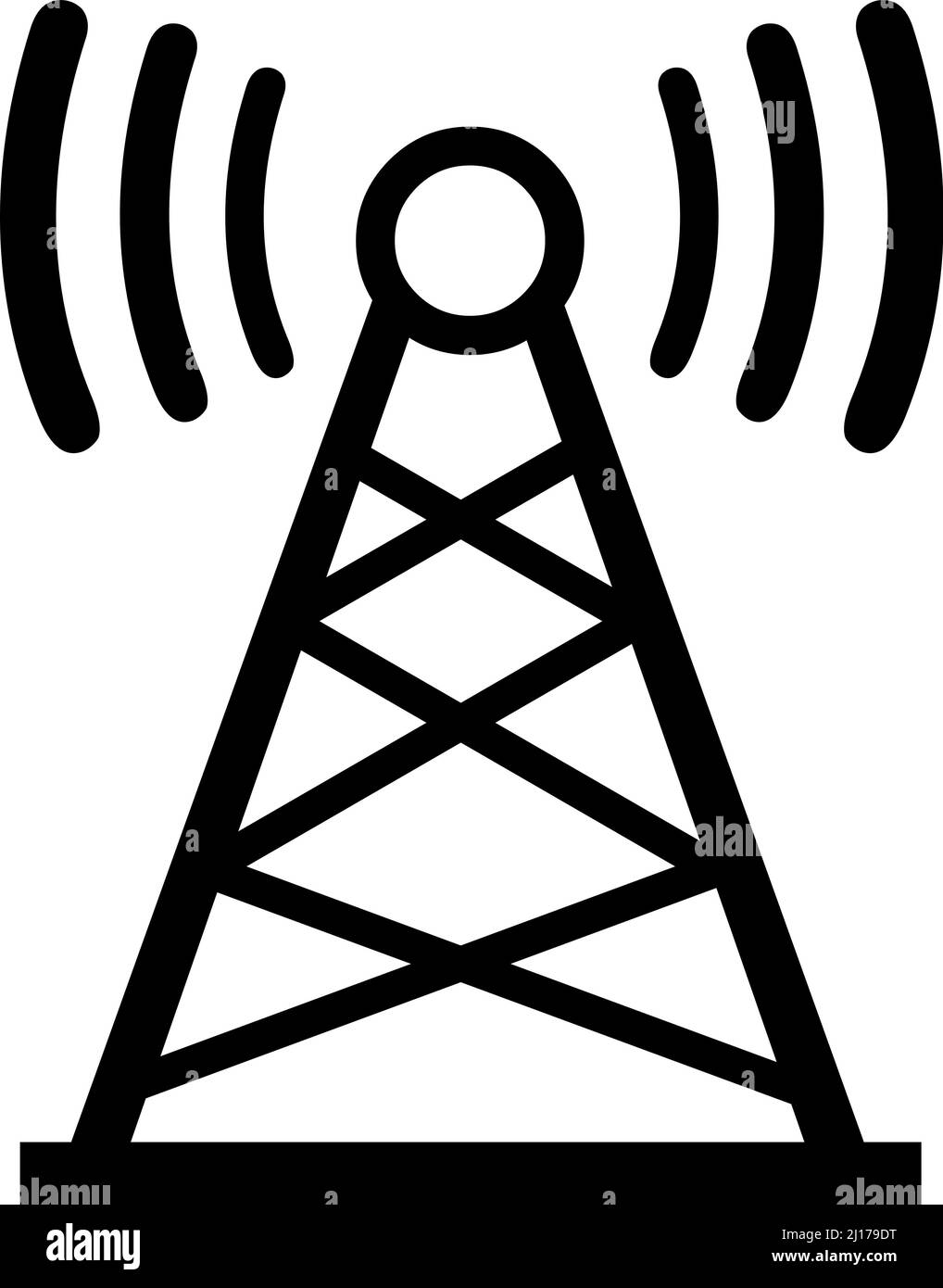 Vector illustration of radio signal antenna icon Stock Vector Image