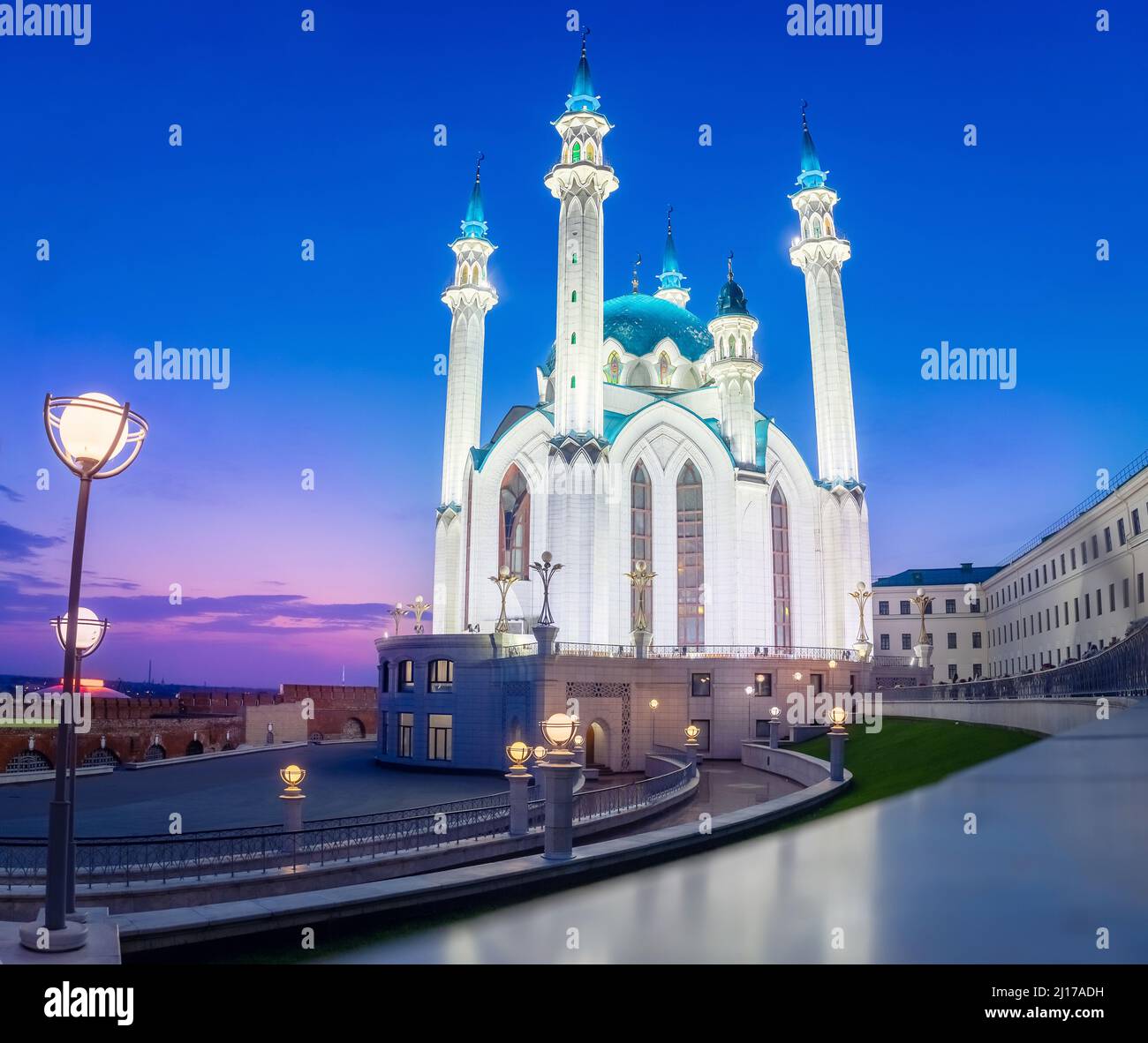 Sunset Kul Sharif mosque Kazan Kremlin, Republic of Tatarstan. Concept  Travel Beautiful Russia Stock Photo - Alamy