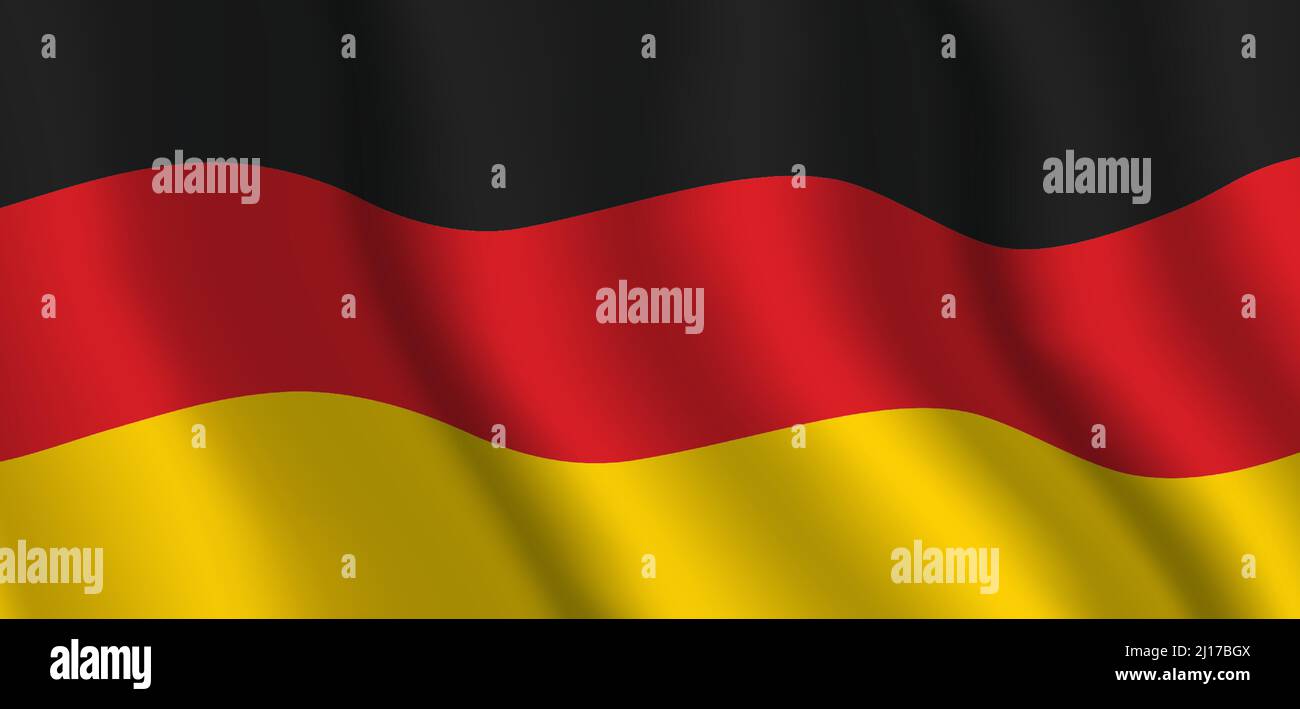Germany flag horizontal background. Germany flag vector banner with copy space. Stock Vector