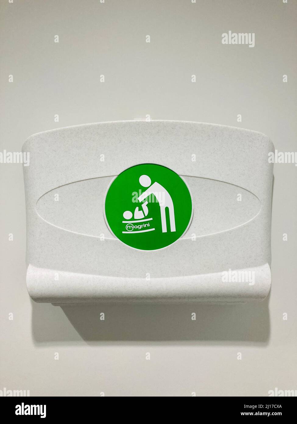 Wall mounted MH42 horizontal baby changing unit by Margini Stock Photo Alamy