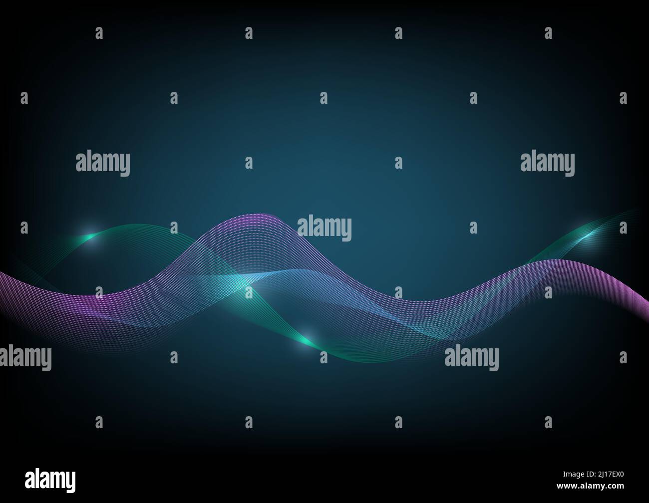 Abstract futuristic wave background. Vector illustration. Stock Vector