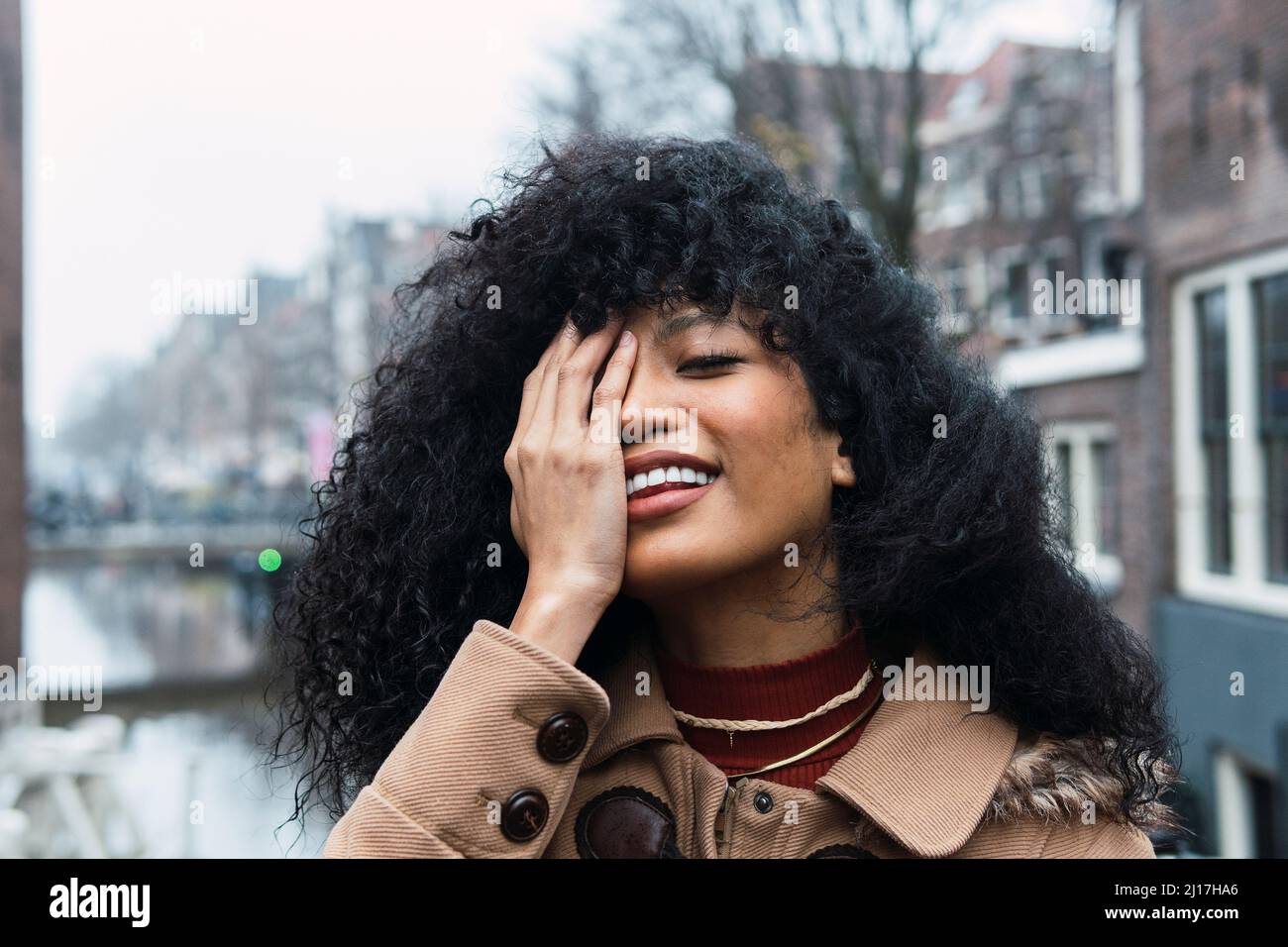 Two Hair Covering Eyes