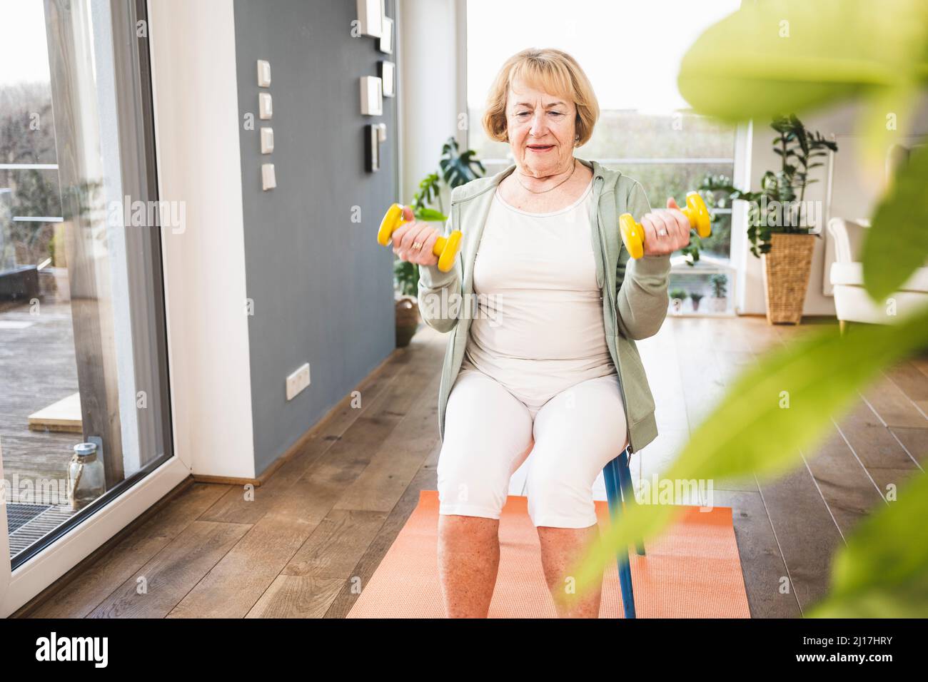 Chair exercise senior hi-res stock photography and images - Alamy