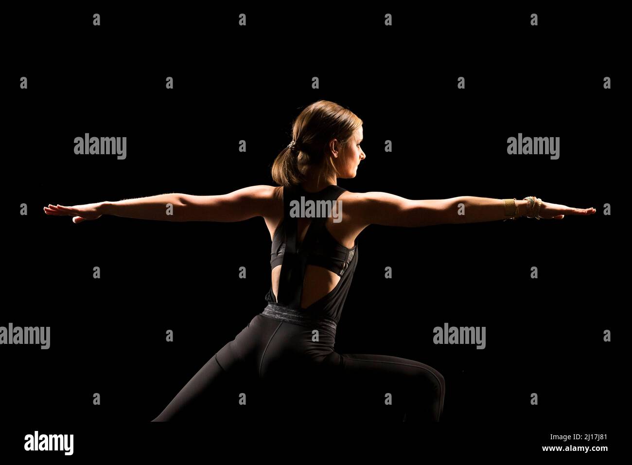 Black woman stretching arms hi-res stock photography and images - Alamy