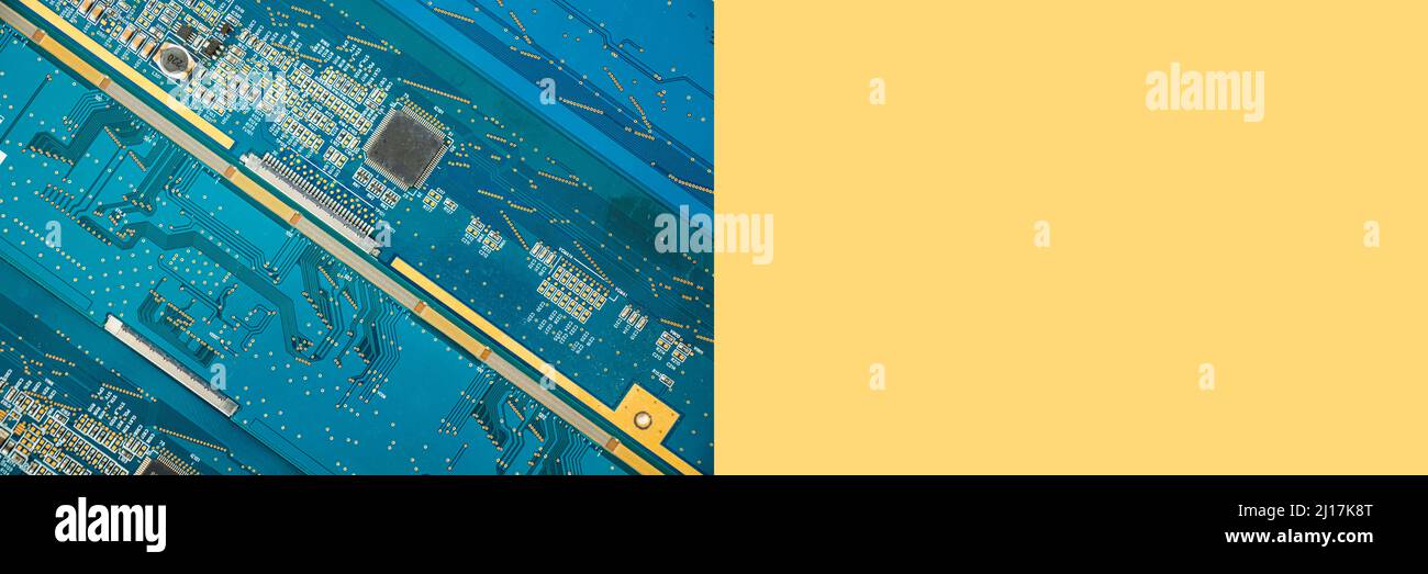 Space parts, microprocessor and microchips, background and texture of ...