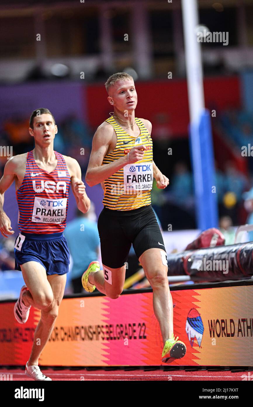 Robert Farken participating in the 2022 Belgrade Indoor World
