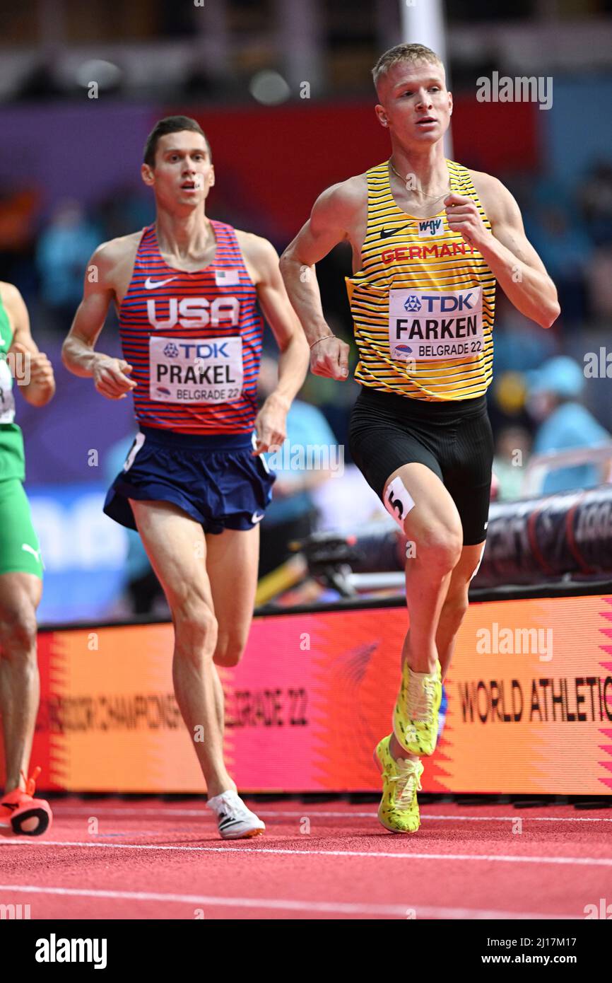 Robert Farken participating in the 2022 Belgrade Indoor World