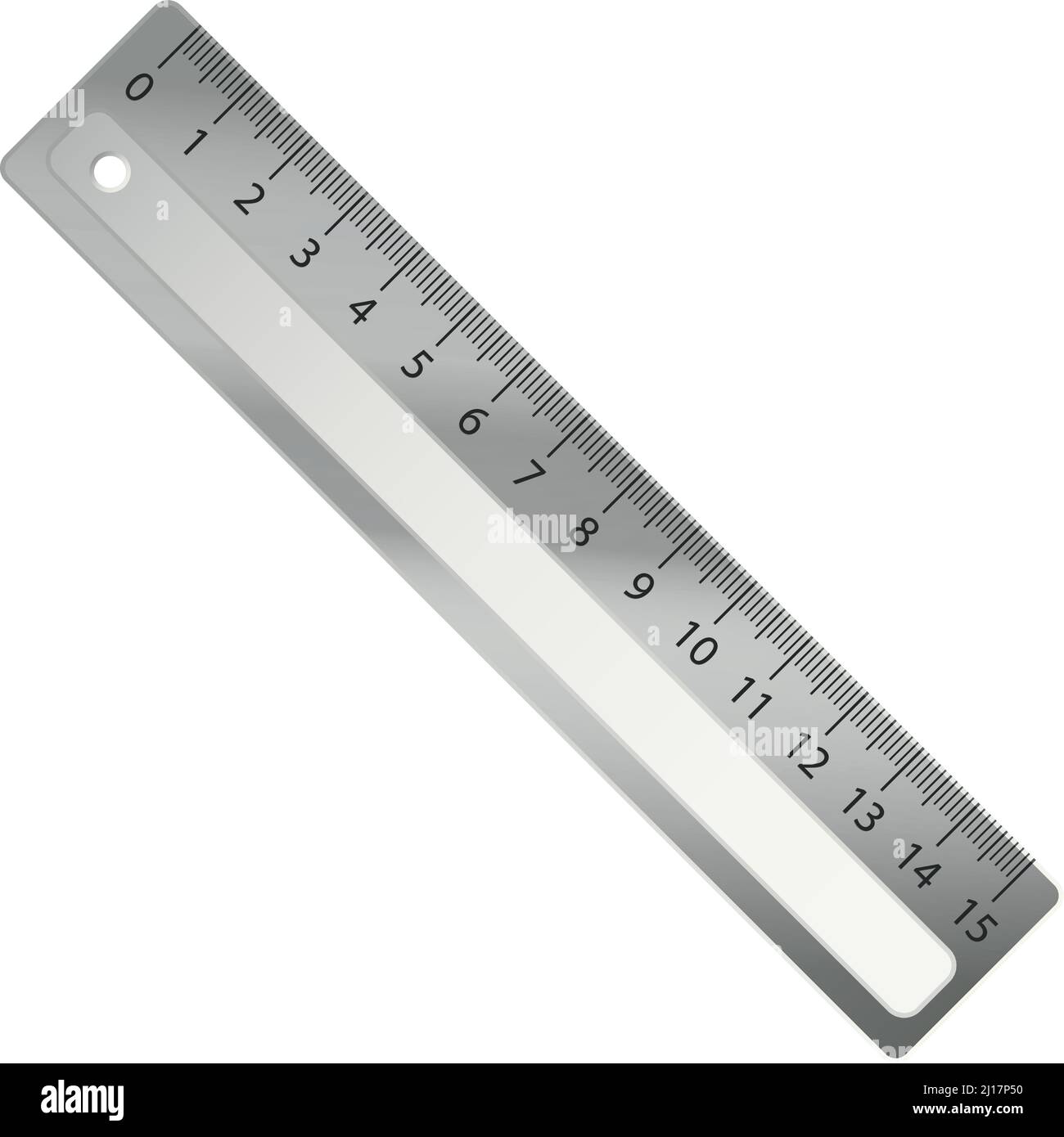 Metal ruler. Straight line drawing school tool Stock Vector Image & Art
