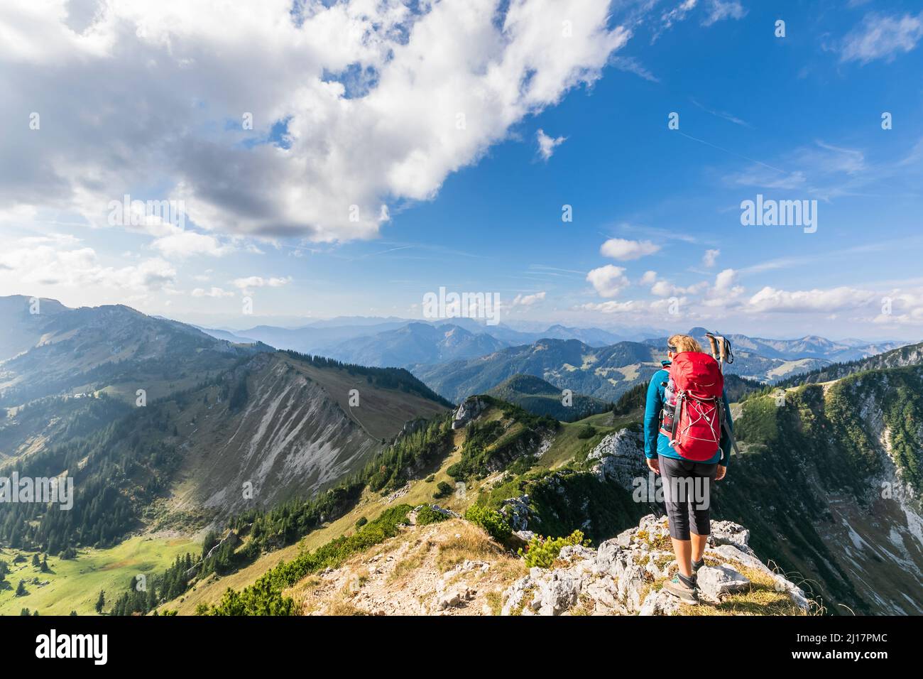 Female hiker rear view hi-res stock photography and images - Alamy