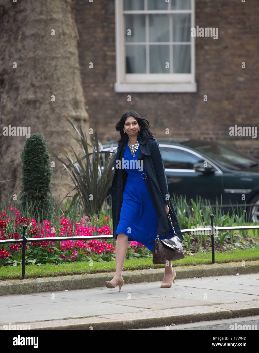 Downing Street, London, UK. 23 March 2022. Suella Braverman MP, Attorney General in Downing Street for weekly cabinet meeting. Credit: Malcolm Park/Alamy Live News. Stock Photo