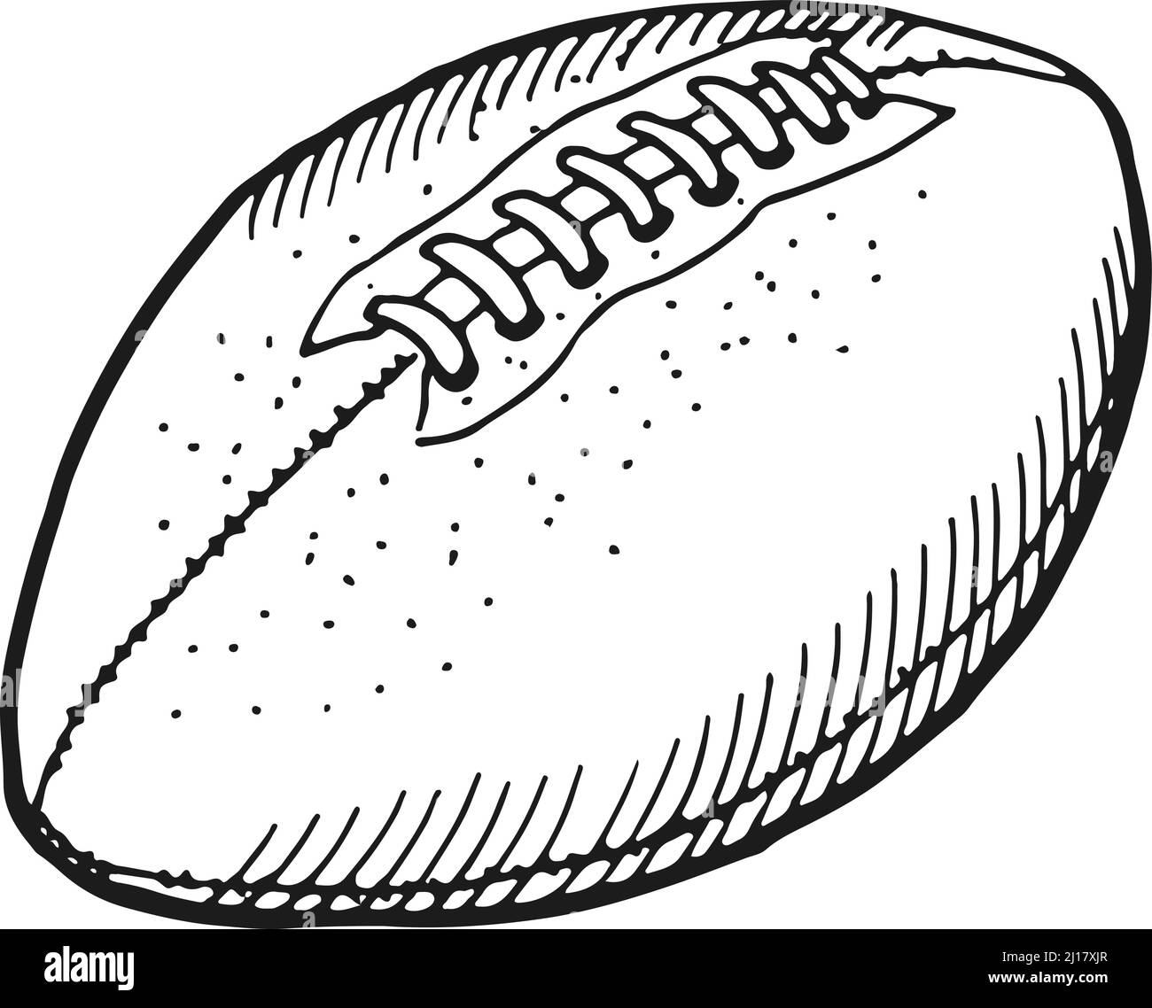 Rugby ball. American football symbol. Field game sign Stock Vector